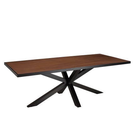 BASILE Dining Table 220x100 Rust Color Stone Effect