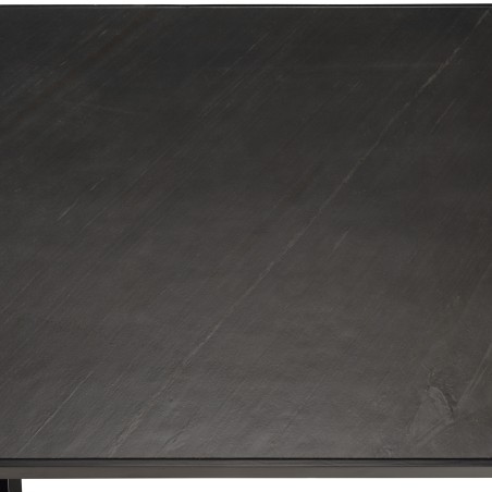 BASILE Dining Table 220x100cm Black Stone Effect Top