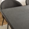 Table à manger BASILE 220x100cm plateau noir effet pierre