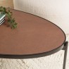 Table basse ovale BASILE 131x65cm couleur rouille