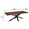 BASILE Dining Table 220x100 Rust Color Stone Effect
