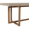Table à manger WALLY - Béton beige et teck - 243x100cm