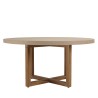 DAK Round Dining Table 153x153cm - Beige Concrete & Teak Legs