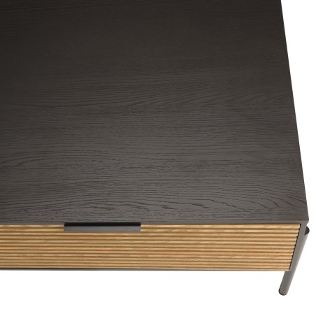 CHARLIE Brown and Black Coffee Table with 2 Drawers and 1 Compartment