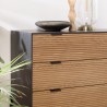 Commode CHARLIE marron et noire 3 tiroirs
