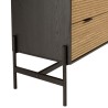 Commode CHARLIE marron et noire 3 tiroirs