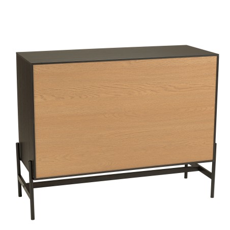 Commode CHARLIE marron et noire 3 tiroirs