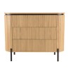 CHARLIE - Retro Brown Chest of Drawers with 3 Drawers