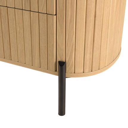 Commode CHARLIE marron 3 tiroirs rétro