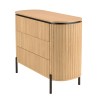 Commode CHARLIE marron 3 tiroirs rétro