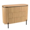 Commode CHARLIE marron 3 tiroirs rétro