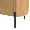 CHARLIE - Brown Bedside Table with 1 Door in Retro Style