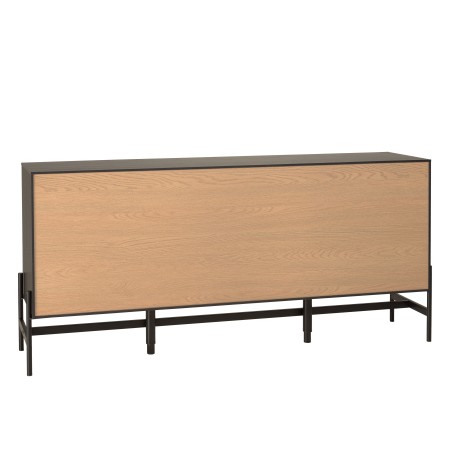 Buffet CHARLIE marron et noir 3 tiroirs 2 portes