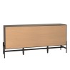 Buffet CHARLIE marron et noir 3 tiroirs 2 portes