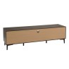 CHARLIE Brown and Black TV Stand with 2 Doors, 1 Drawer and 1 Compartment