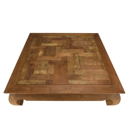 SIXTINE Opium Table 120x120cm - Recycled Teak with Mosaic Top
