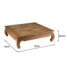 Table opium SIXTINE en teck recyclé 120x120cm