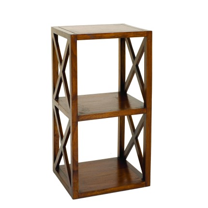 Étagère marron 2 cases 40 cm LORINE en bois Mindi