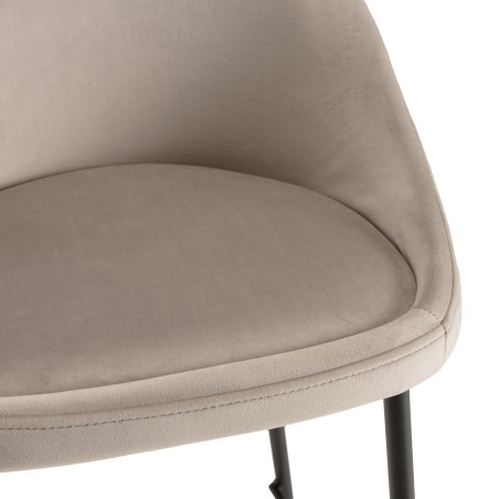 Lot de 2 tabourets d'îlot velours chamois TOM