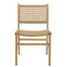 VALERIA Set of 2 Teak Garden Chairs - Beige Rattan
