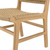 VALERIA Set of 2 Teak Garden Chairs - Beige Rattan