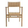 Lot de 2 fauteuils jardin teck rotin synthétique