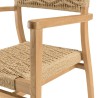 VALERIA - Set of 2 Teak Garden Armchairs in Synthetic Rattan | Diamond Pattern