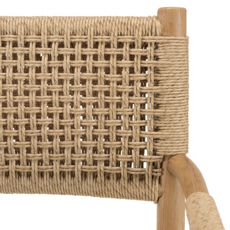 VALERIA - Set of 2 Garden Armchairs | Beige Synthetic Rattan & Teak