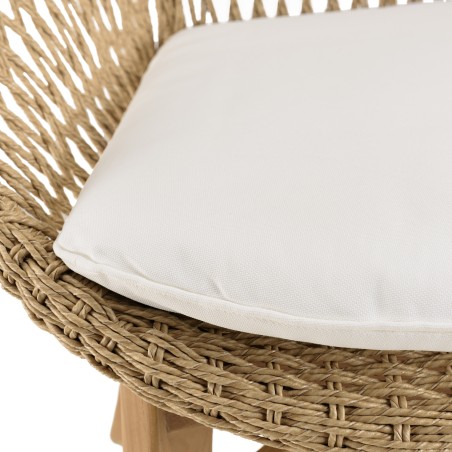 VALERIA Set of 2 Rounded Garden Armchairs