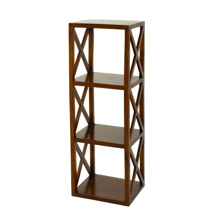 Etagère LAUREN marron 3 cases 40 cm bois Mindi