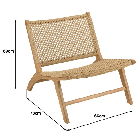 Lot de 2 fauteuils lounge de jardin VALERIA