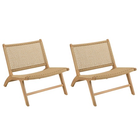 Lot de 2 fauteuils lounge de jardin VALERIA