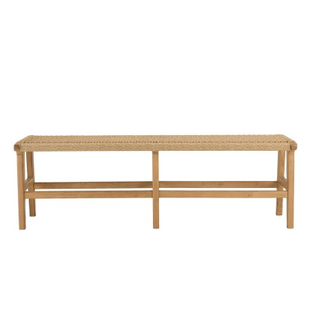 Banc de jardin VALERIA en teck et rotin synthétique