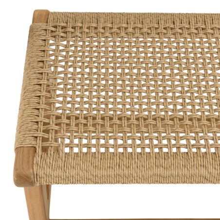 Banc de jardin VALERIA en teck et rotin synthétique