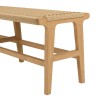 Banc de jardin VALERIA en teck et rotin synthétique
