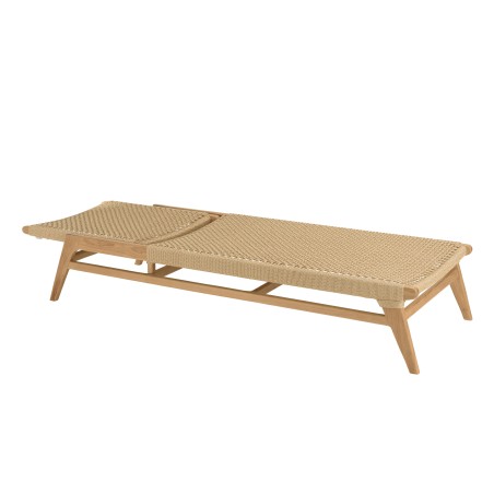 Bain de soleil VALERIA en teck naturel et rotin synthétique