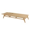 VALERIA Sun Lounger - Natural Teak & Beige Rattan - 4 Reclining Positions