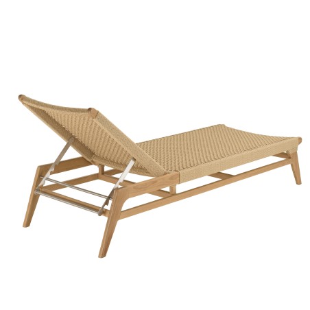 Bain de soleil VALERIA en teck naturel et rotin synthétique