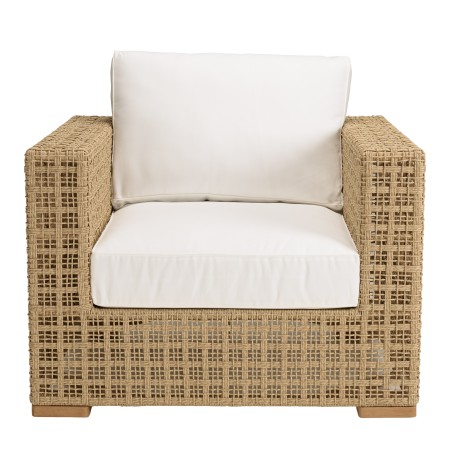 Valeria 6-Seater Garden Furniture Set - Beige Synthetic Rattan