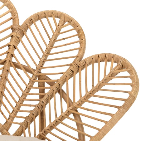 KALLY - Honey Brown Rattan Flower Armchair