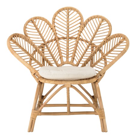 KALLY - Honey Brown Rattan Flower Armchair