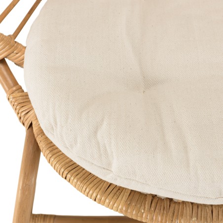 KALLY - Honey Brown Rattan Flower Armchair
