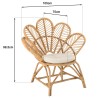 Fauteuil en rotin KALLY - Style bohème