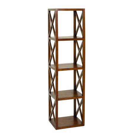LORINE Brown Shelf Unit with 4 Compartments 40 cm - Mindi Wood