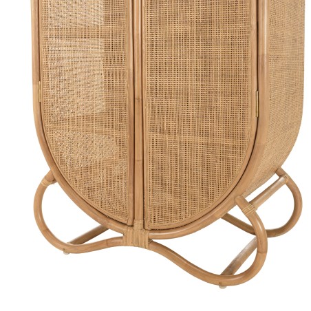 KALLY - 2-door Rattan Cabinet | Honey Brown Cane Work