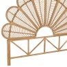 Tête de lit demi-lune KALLY en rotin brun miel 140/160cm