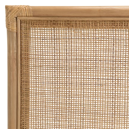 Tête de lit en rotin brun miel 160x110 cm - Style bohème chic