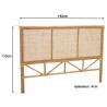 Tête de lit en rotin brun miel 160x110 cm - Style bohème chic