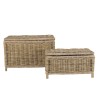 Set de 2 coffres de rangement KALLY en kubu naturel