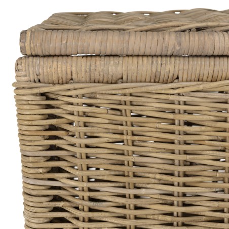 Set de 2 coffres de rangement KALLY en kubu naturel